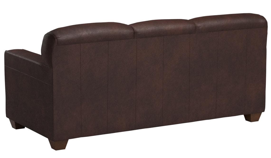 Stone & Beam Fischer Queen-Sized Sleeper Sofa Driftwood Leather — Driftwood, rear view