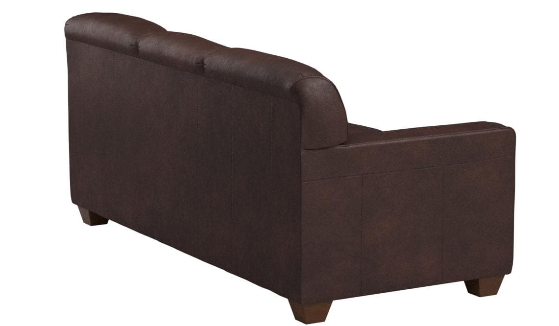 Stone & Beam Fischer Queen-Sized Sleeper Sofa Driftwood Leather — Driftwood, opposite rear view