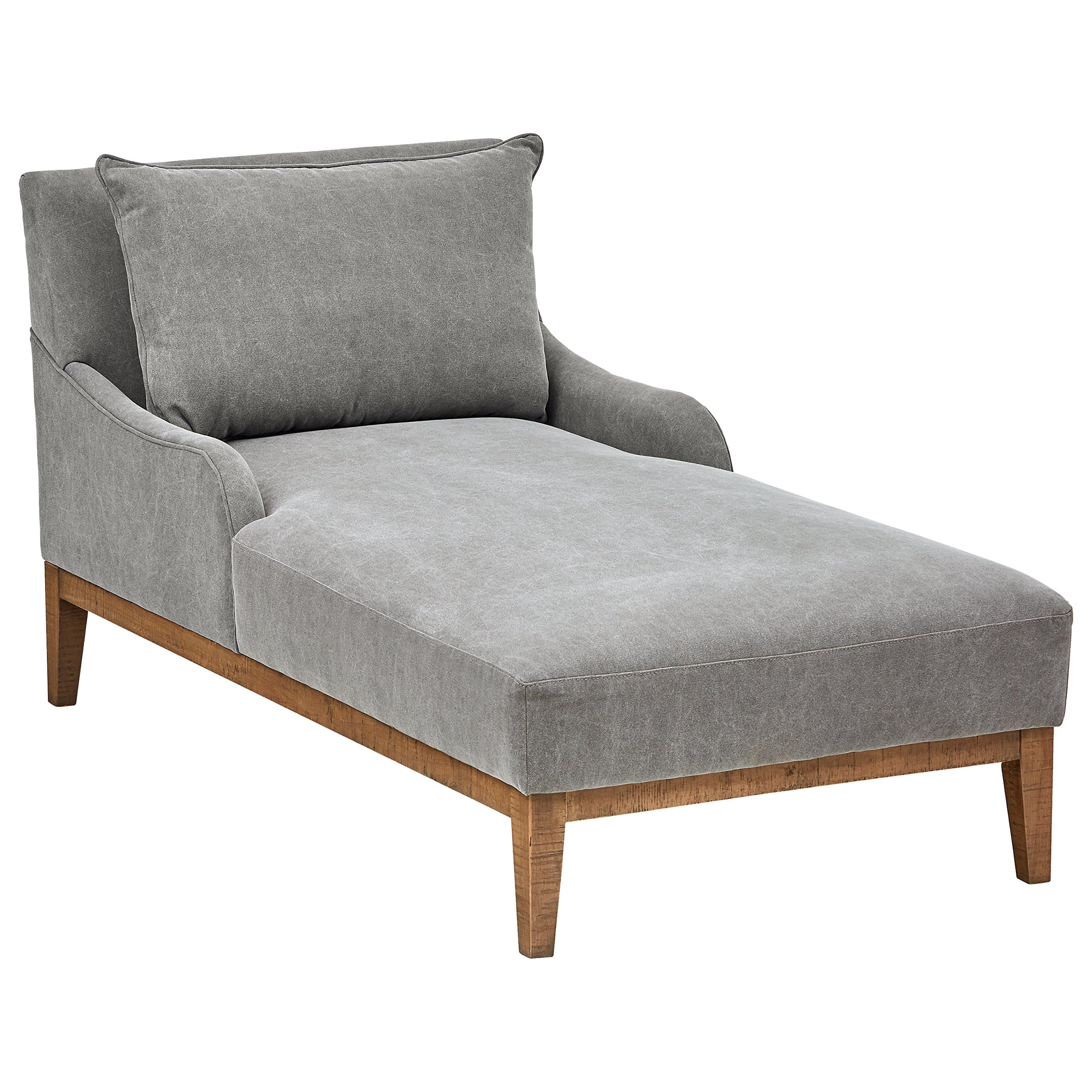 Stone & Beam Varon Modern Lounge Daybed Chaise Dark Grey — Dark Grey, front three-quarter view