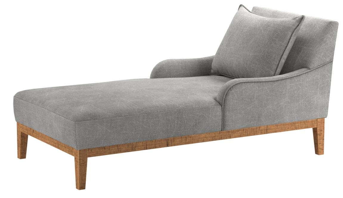 Stone & Beam Varon Modern Lounge Daybed Chaise Dark Grey — Dark Grey, alternate front view
