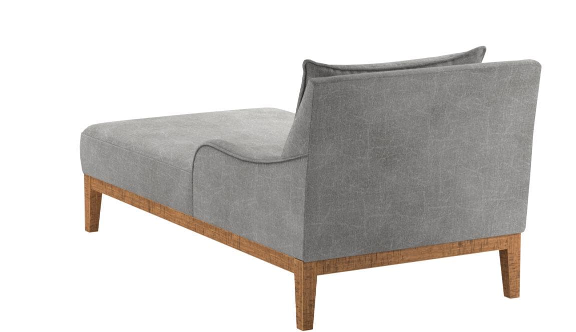 Stone & Beam Varon Modern Lounge Daybed Chaise Dark Grey — Dark Grey, rear view