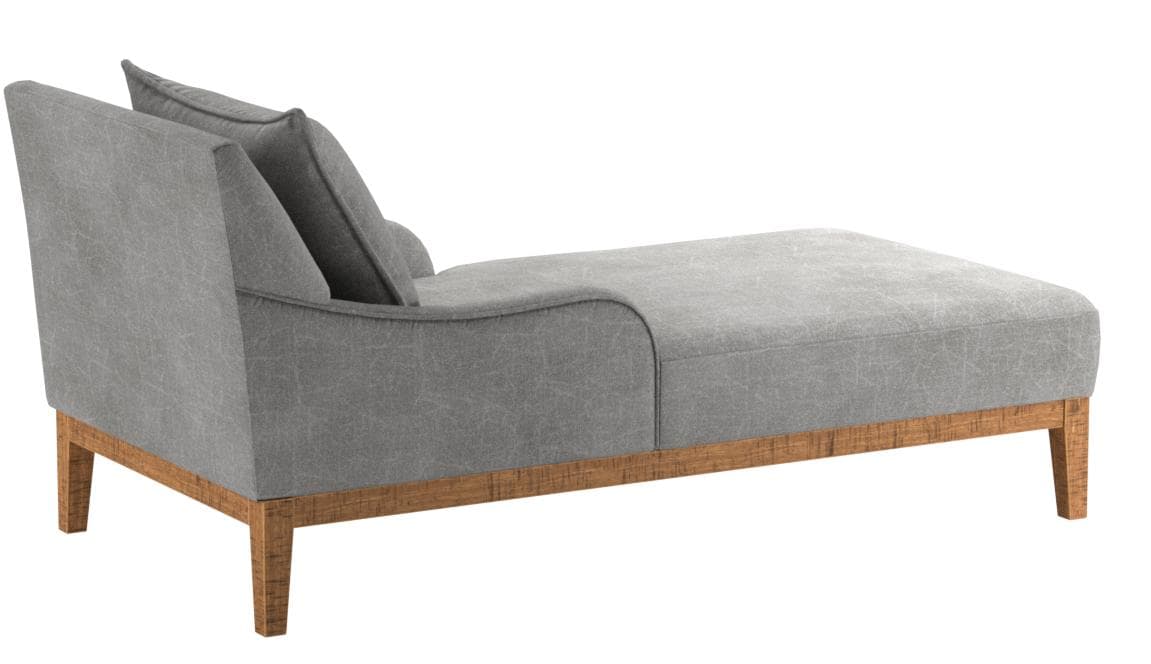 Stone & Beam Varon Modern Lounge Daybed Chaise Dark Grey — Dark Grey, opposite rear view