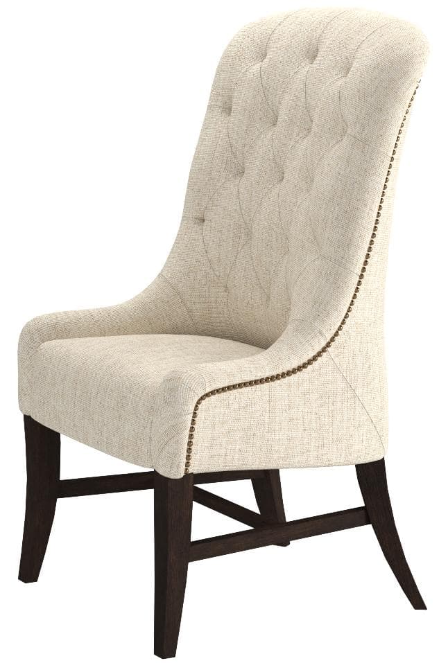Stone & Beam Tufted Dining Chair Fawn — Fawn (Caribbean Sand), alternate front view
