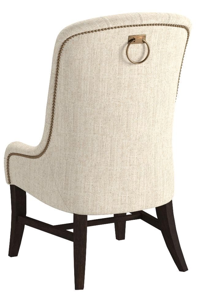 Stone & Beam Tufted Dining Chair Fawn — Fawn (Caribbean Sand), rear view