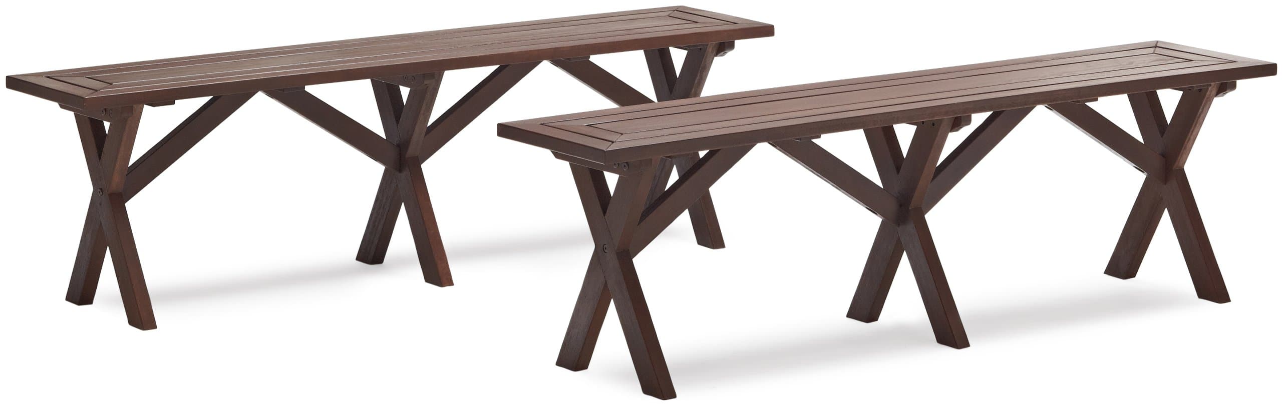 Strathwood Basics Picnic Table Bench, Set of 2 — picnic bench pair shown together.