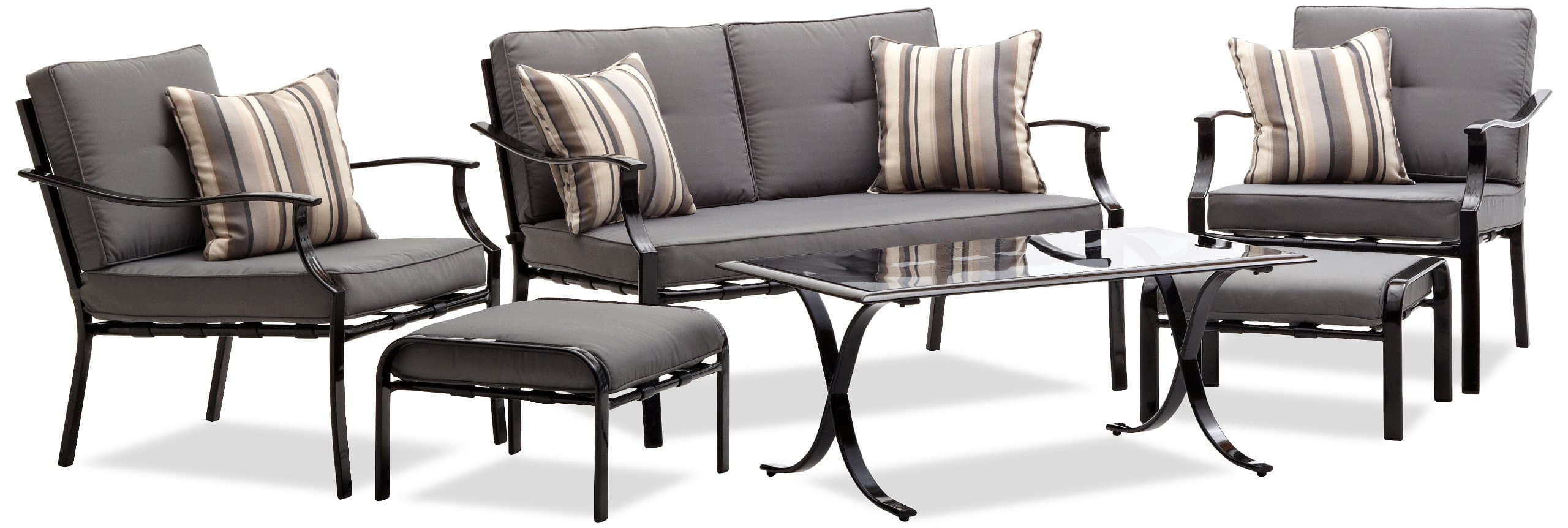 Strathwood 6-Piece All-Weather Furniture Set — complete six-piece seating set.