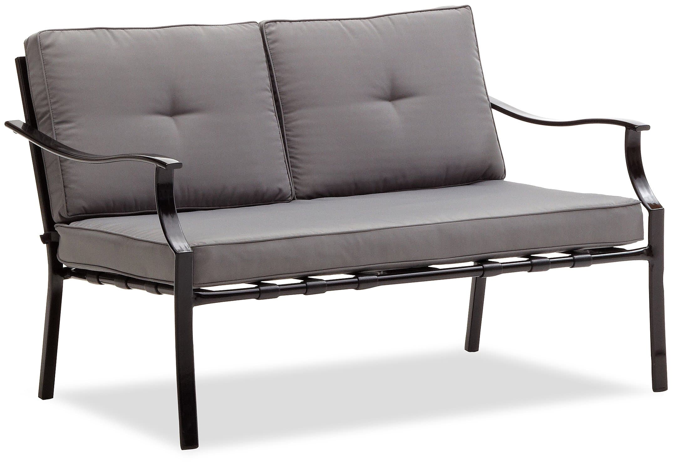 Strathwood 6-Piece All-Weather Furniture Set — included cushioned loveseat.