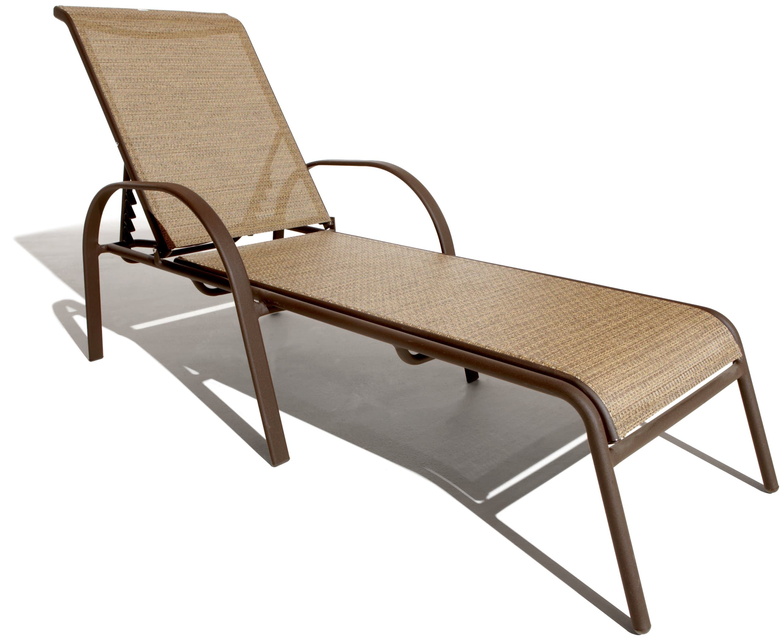 Strathwood Rawley Textilene Chaise Lounge — front angled view.