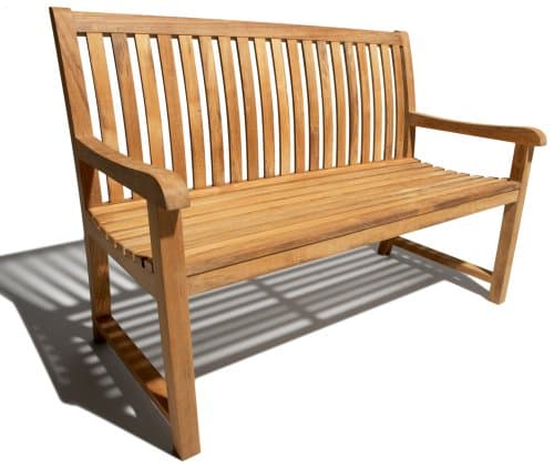 Strathwood Blake Lounge 2-Seater Bench — angled full bench view.