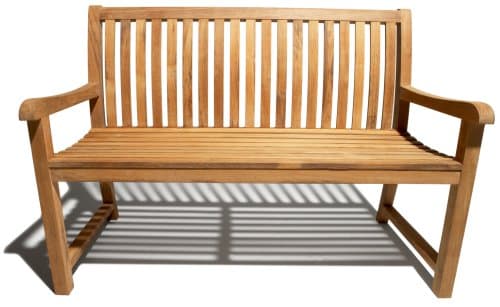 Strathwood Blake Lounge 2-Seater Bench — straight-on front view.