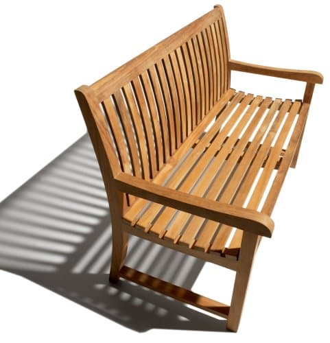 Strathwood Blake Lounge 2-Seater Bench — bench in profile.