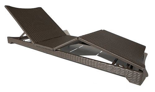 Strathwood Camano Collection All-Weather Wicker Chaise Lounge — chaise lowered flat.