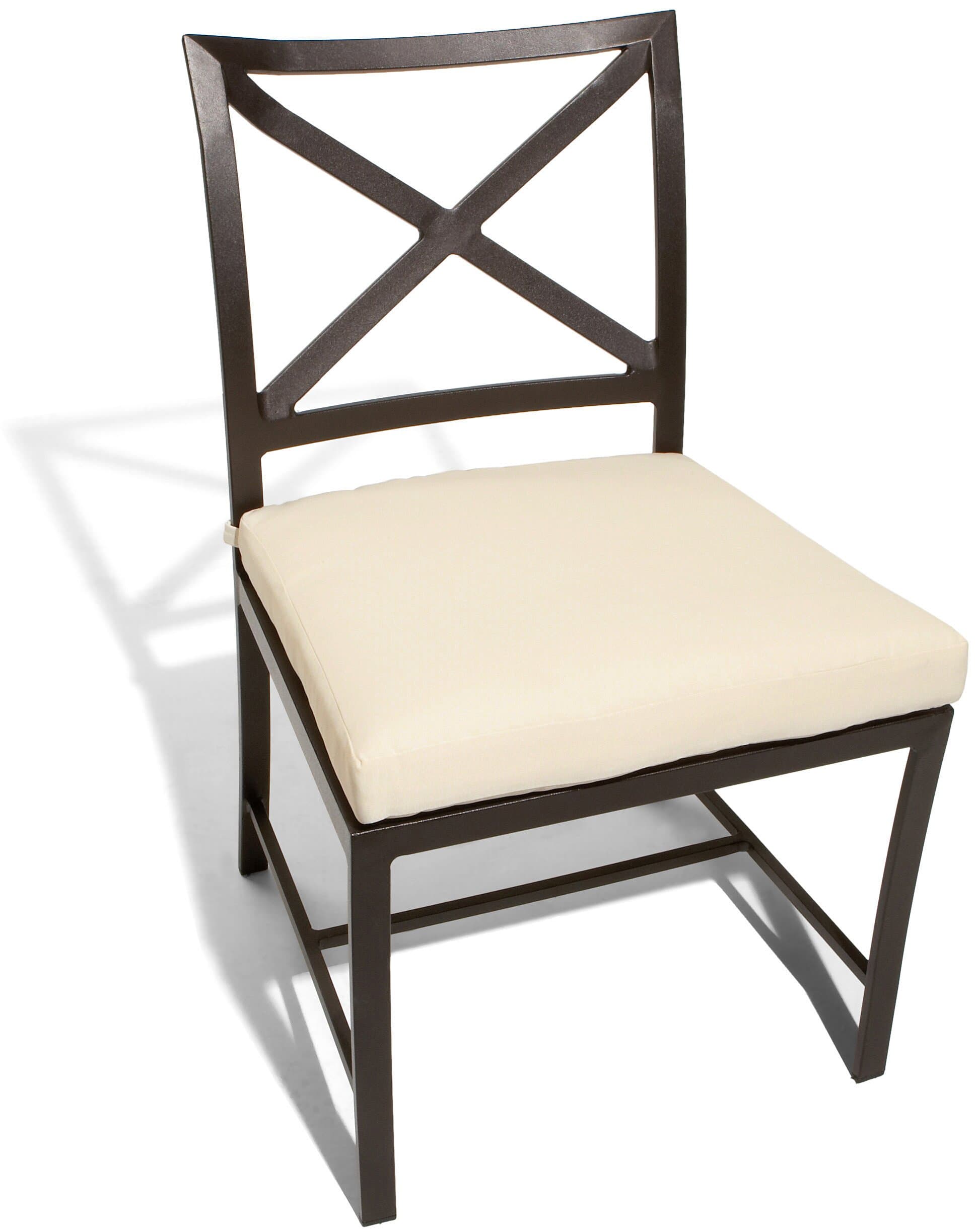 Strathwood Falkner Dining Side Chair, Set of 2 — single chair with seat cushion.