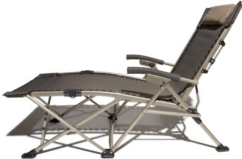 Strathwood Deluxe Multi-Position Chaise Lounge — adjustable chaise in profile.