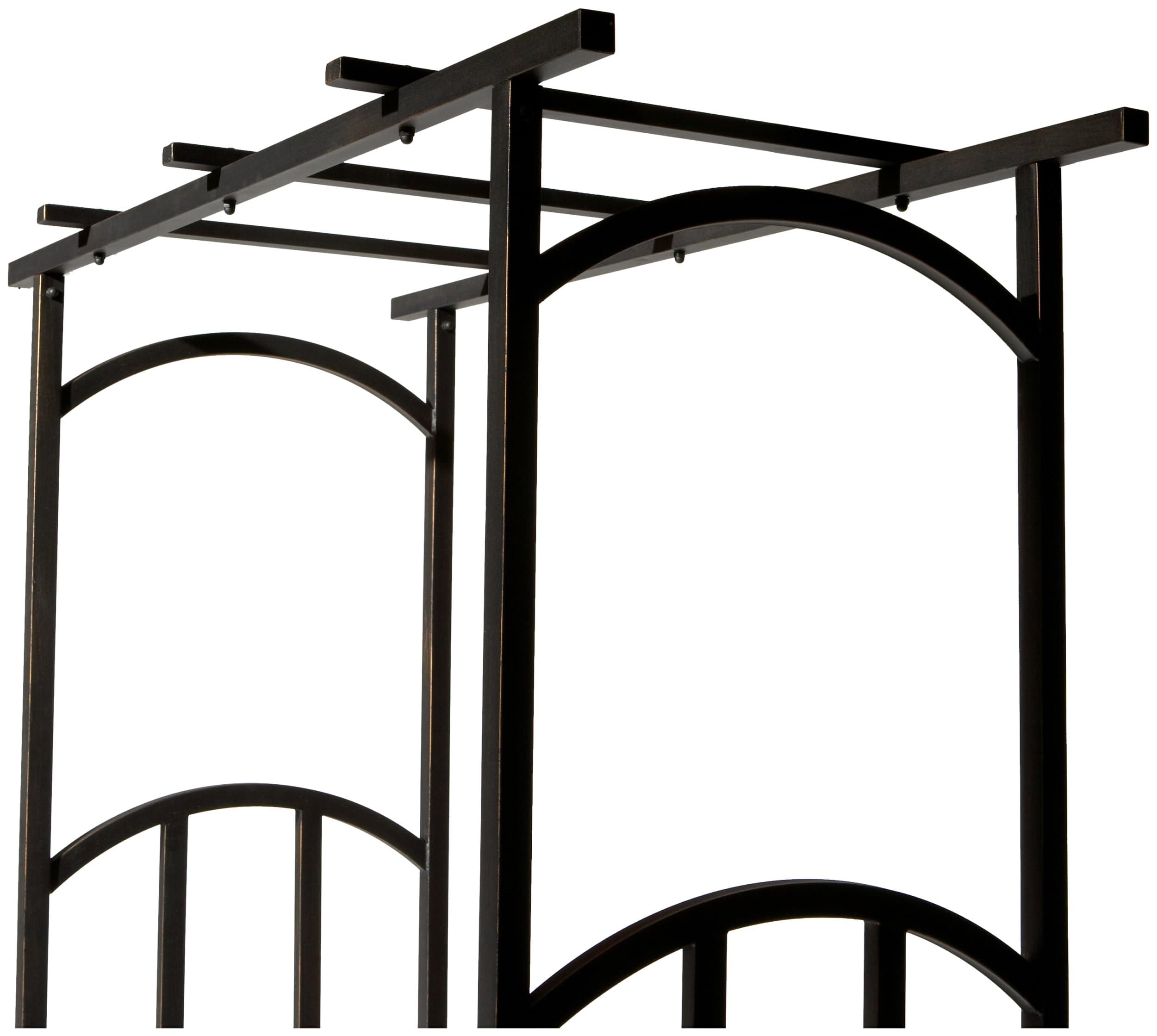 Strathwood Decorative Garden Trellis with Bench — overhead trellis structure.