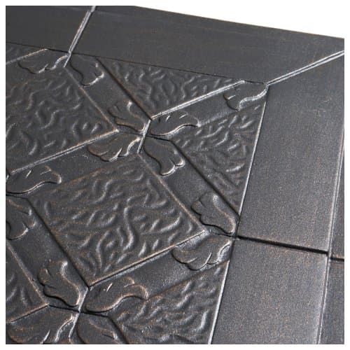 Strathwood Sanibel Cast Aluminum Balcony Table — close view of the embossed tabletop.