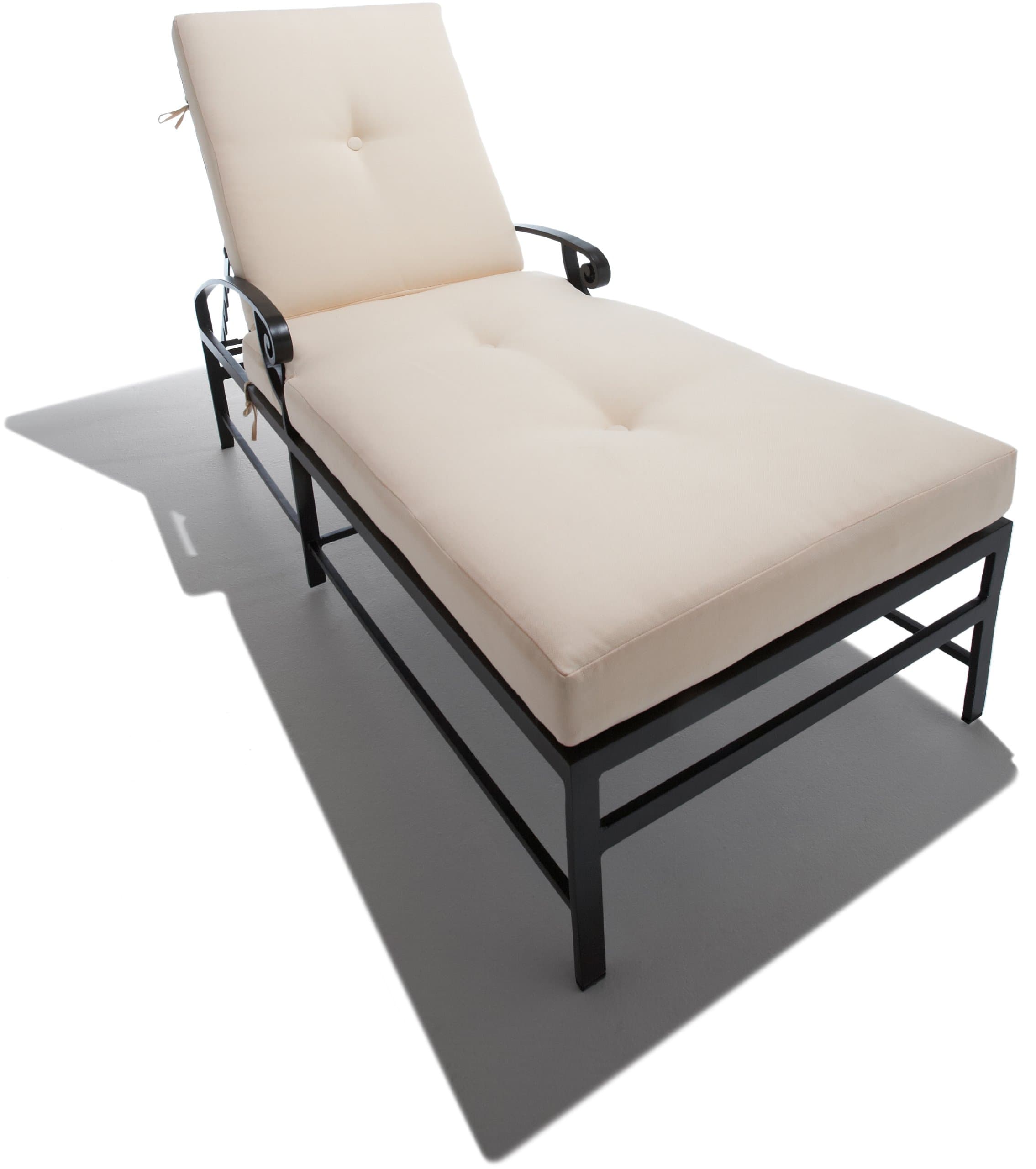 Strathwood Grand Isle Chaise Lounge Chair — chaise with cushion and raised back.
