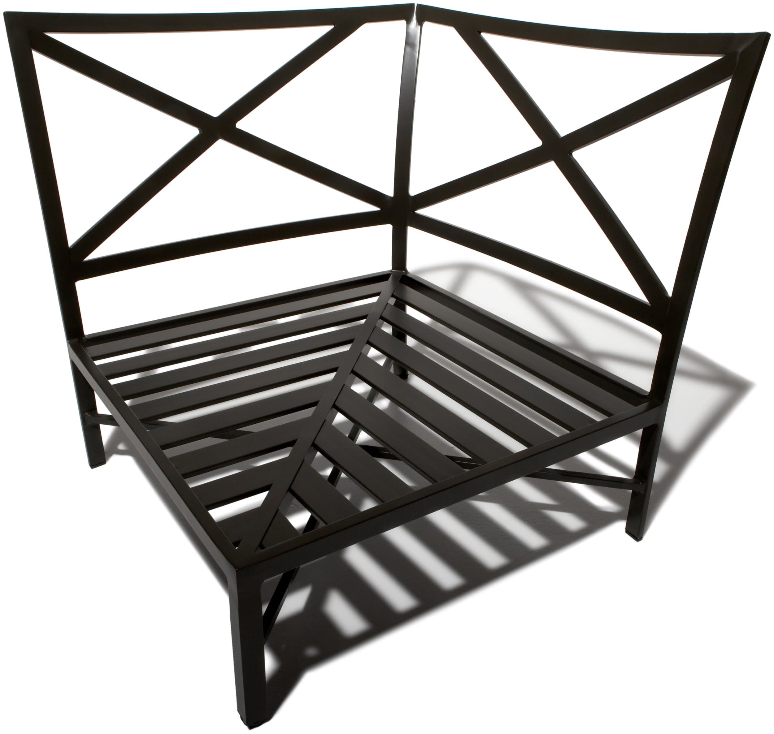 Strathwood Falkner Sectional Corner Lounge Chair — bare corner-chair frame.