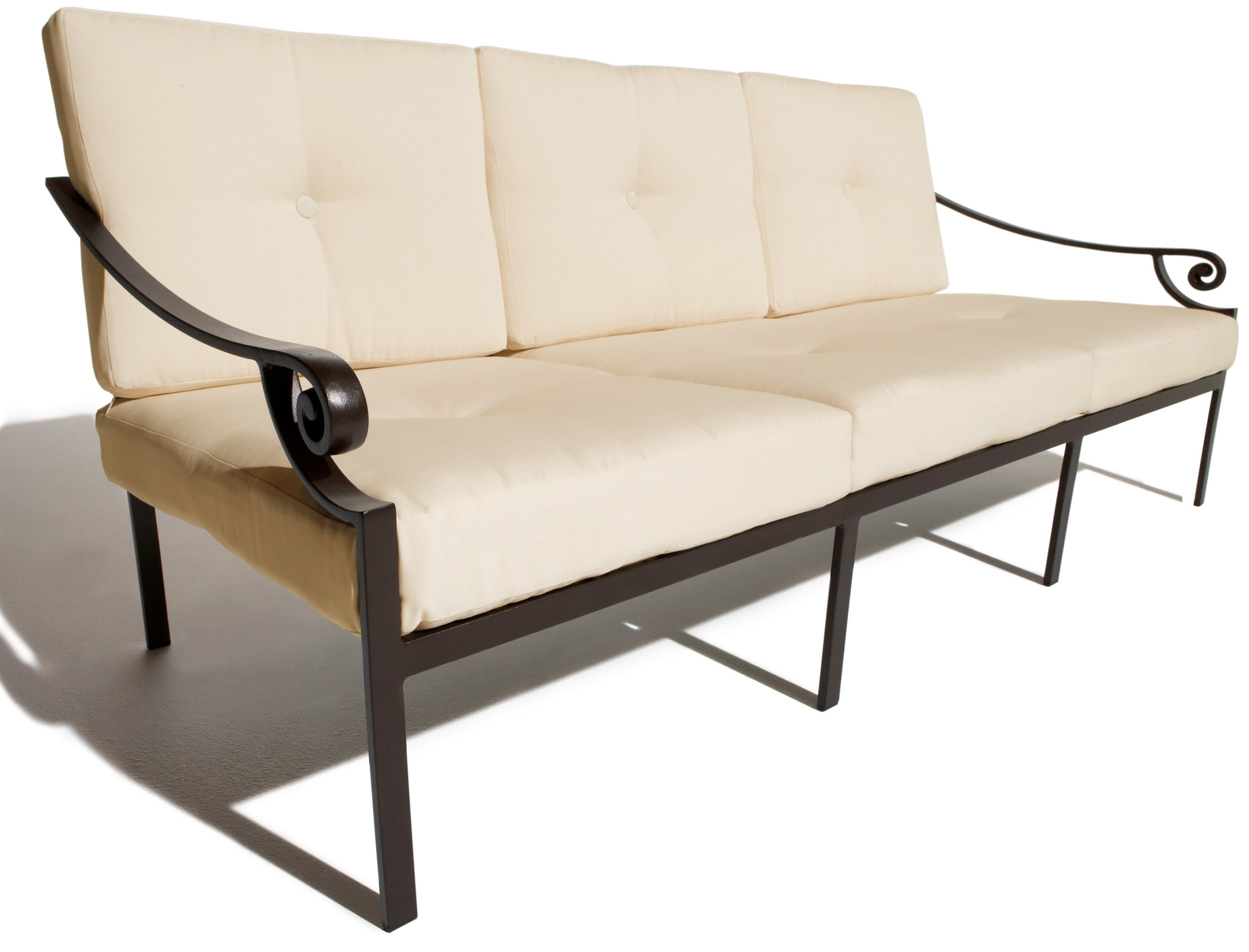 Strathwood Falkner 3-Seater Deep Lounge Sofa — cushioned three-person sofa at an angle.