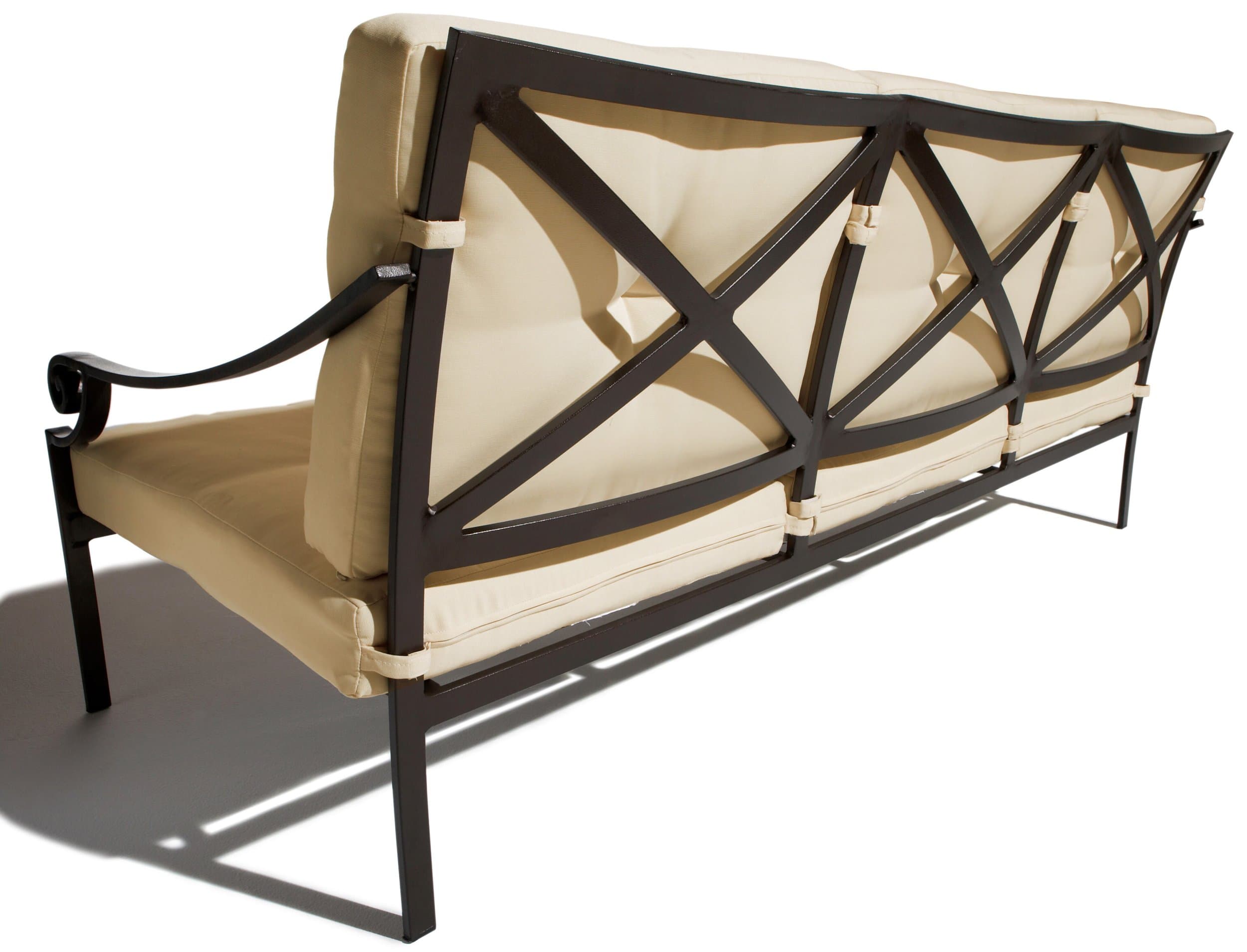 Strathwood Falkner 3-Seater Deep Lounge Sofa — back of sofa with cushions.