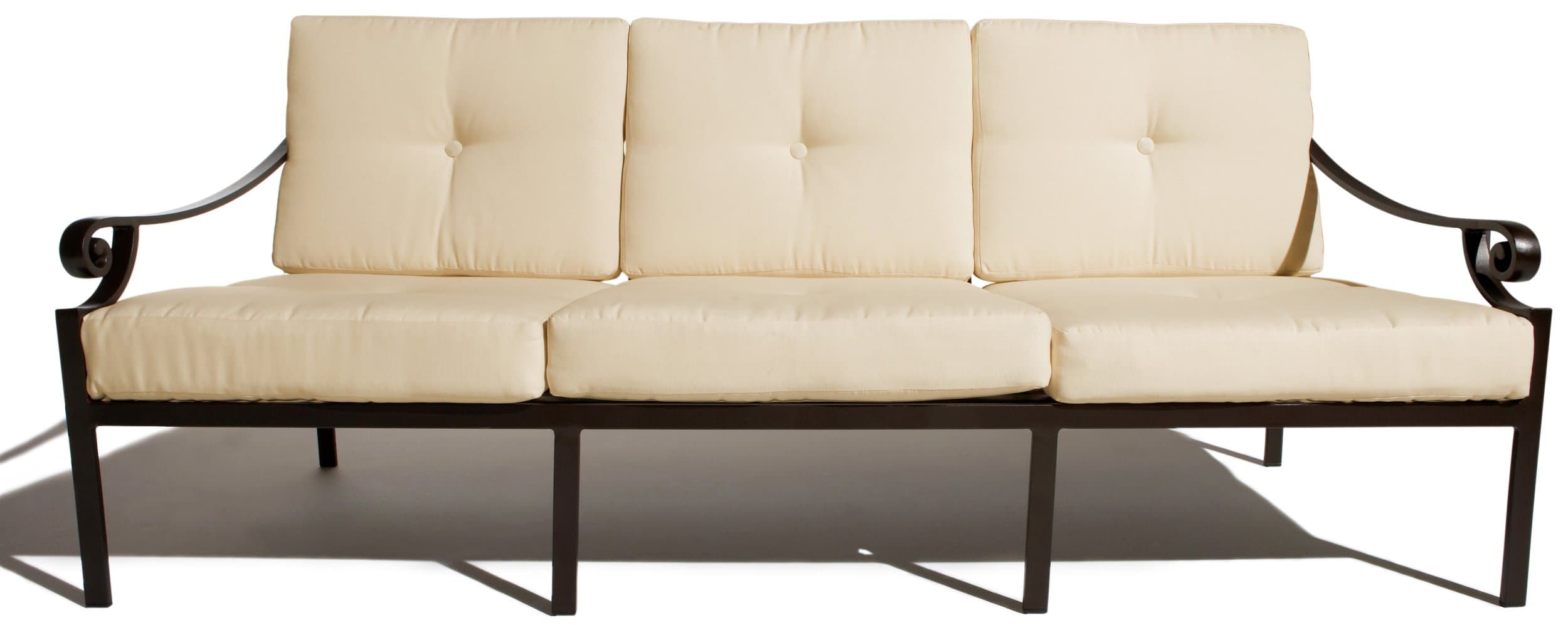 Strathwood Falkner 3-Seater Deep Lounge Sofa — straight-on cushioned sofa.