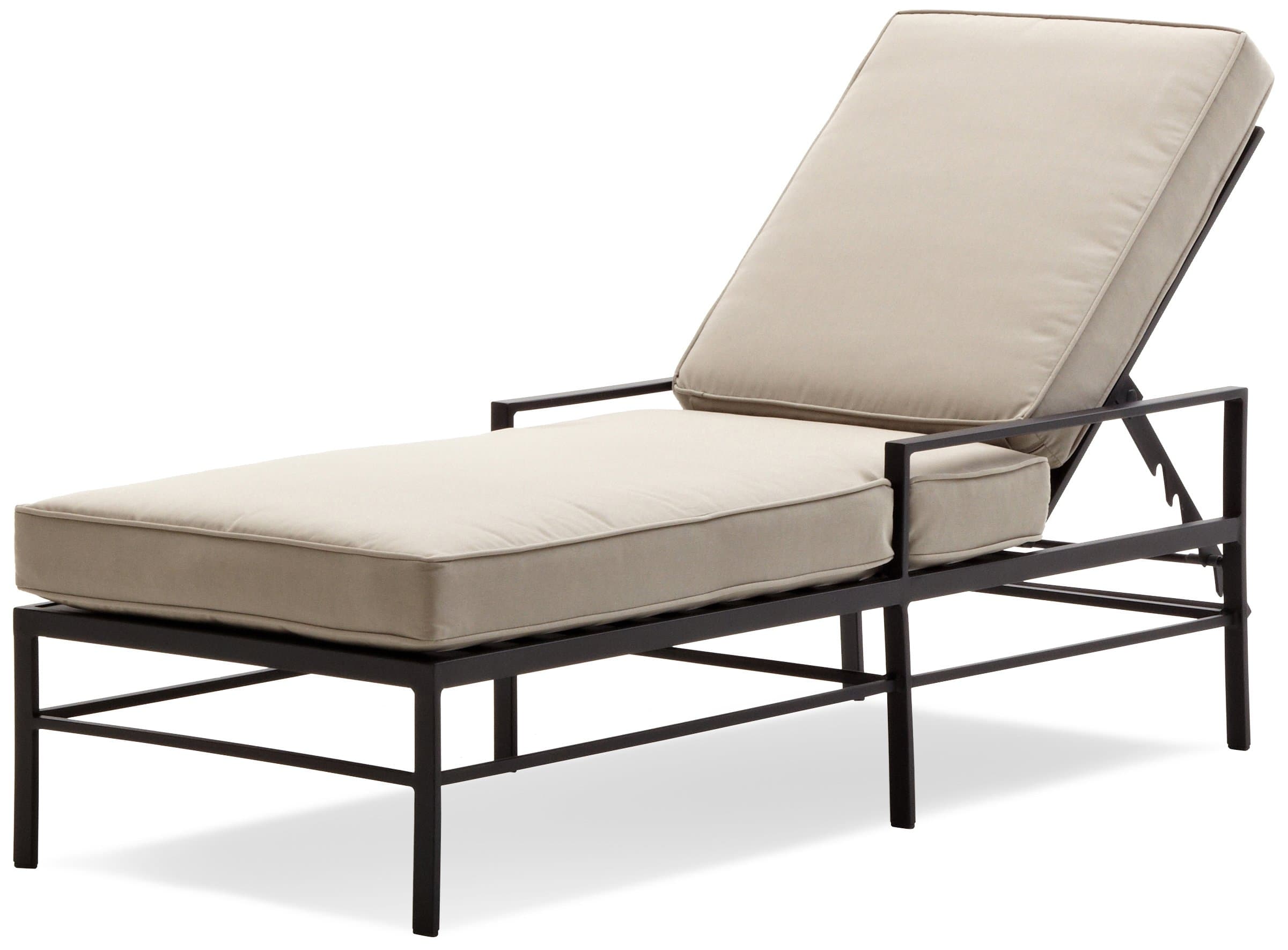Strathwood Rhodes Chaise Lounge Chair — chaise with full-length cushion.