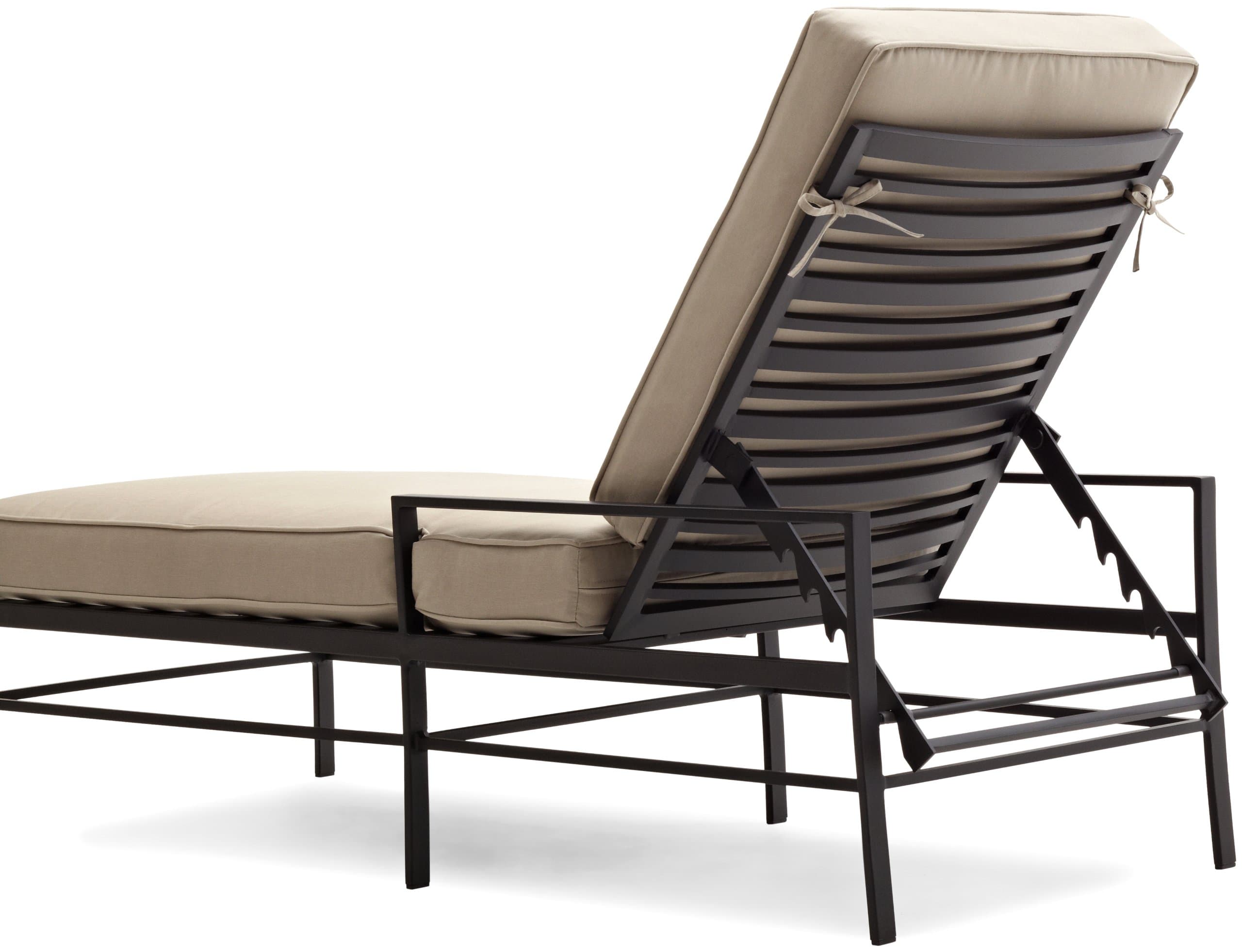 Strathwood Rhodes Chaise Lounge Chair — rear view with cushion in place.