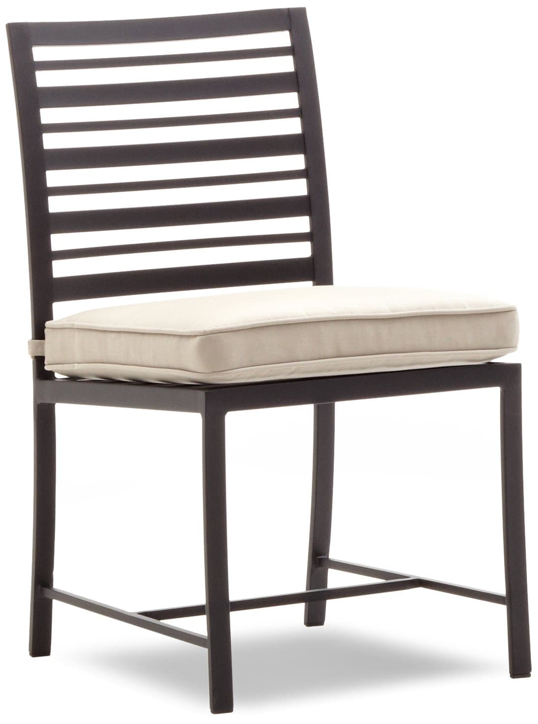 Strathwood Rhodes Dining Side Chair, Set of 2 — single cushioned side chair at an angle.
