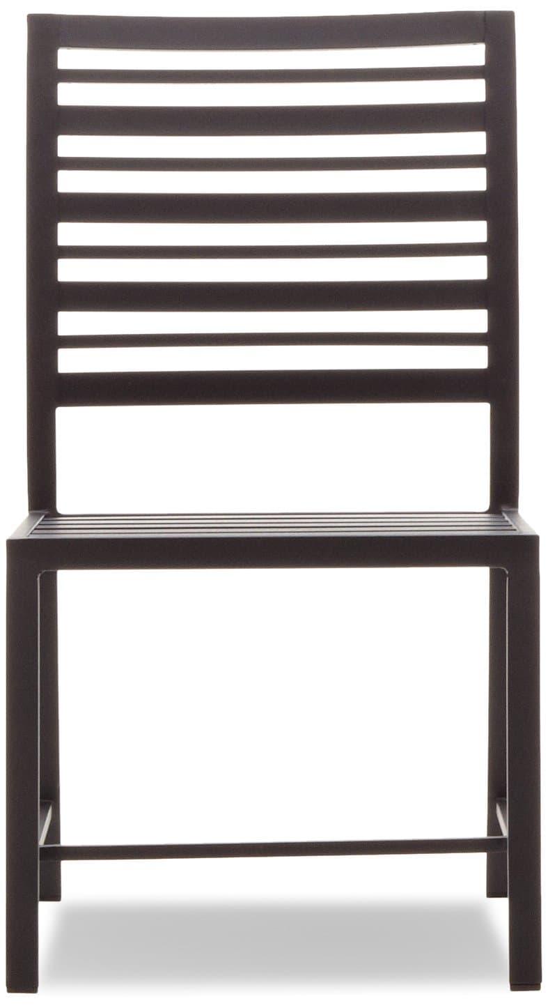 Strathwood Rhodes Dining Side Chair, Set of 2 — rear slatted back view.