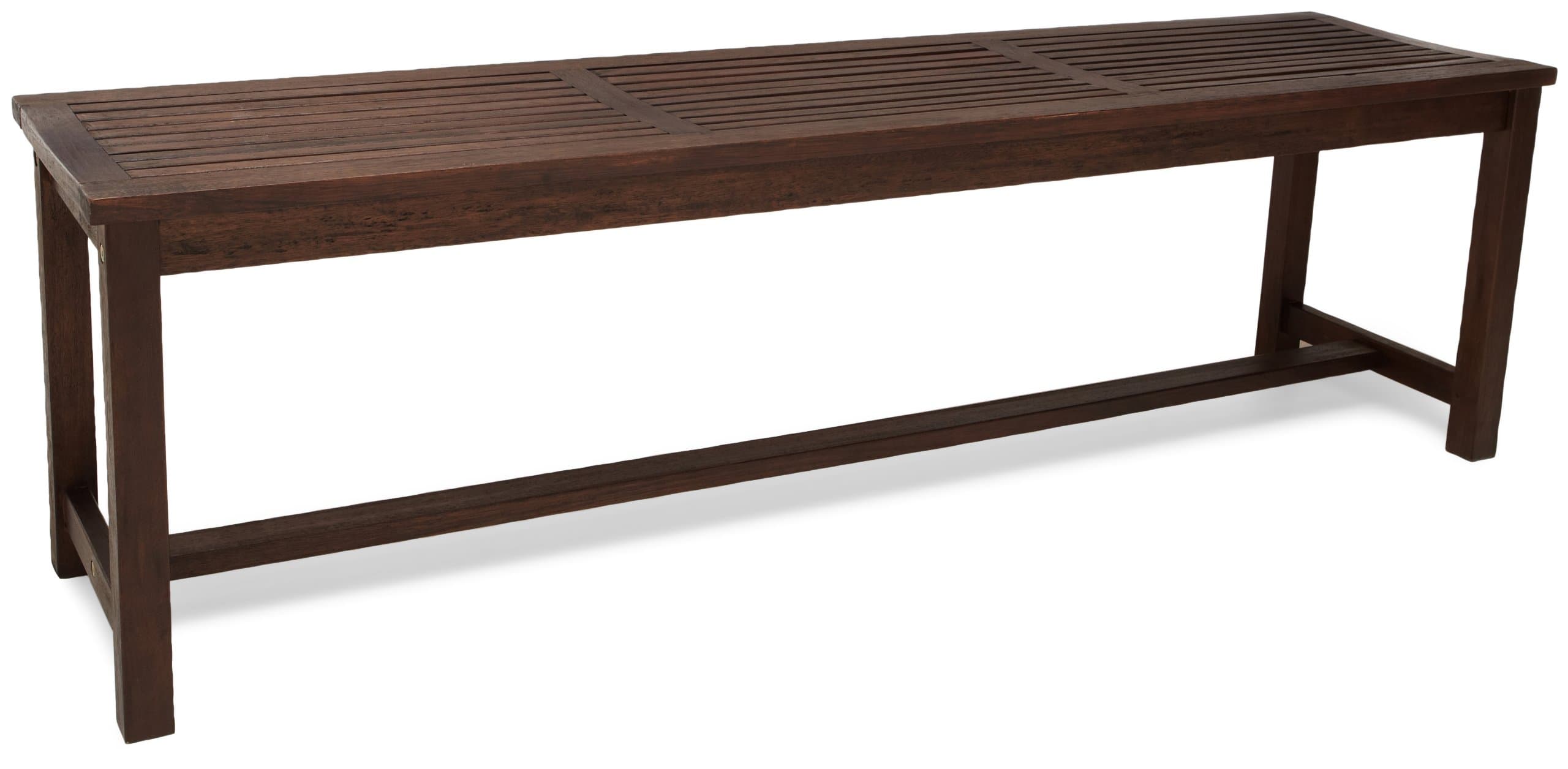 Strathwood Blakely Bench — angled full dining bench.