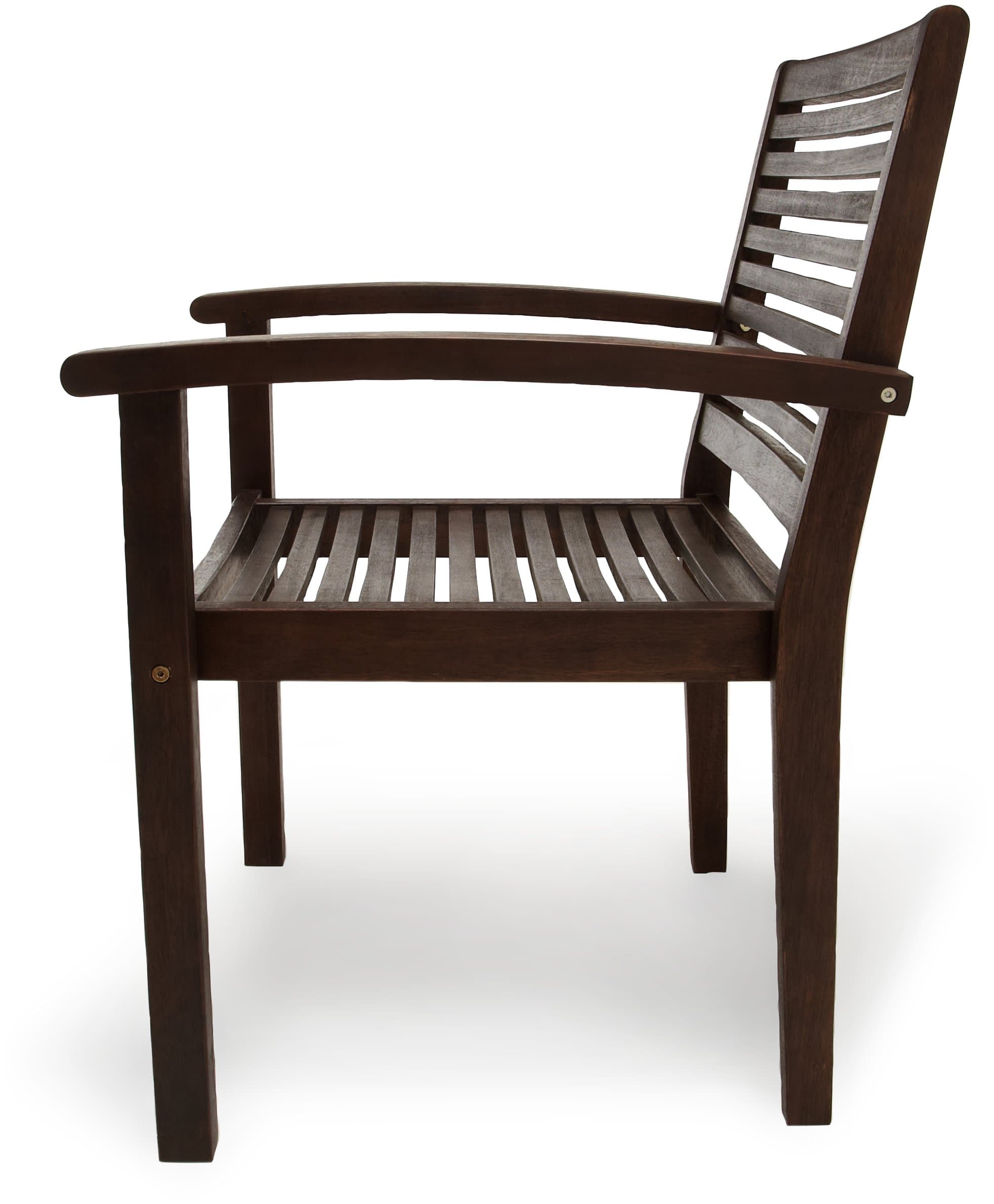 Strathwood Blakely Dining Arm Chair, Set of 2 — single armchair in profile.