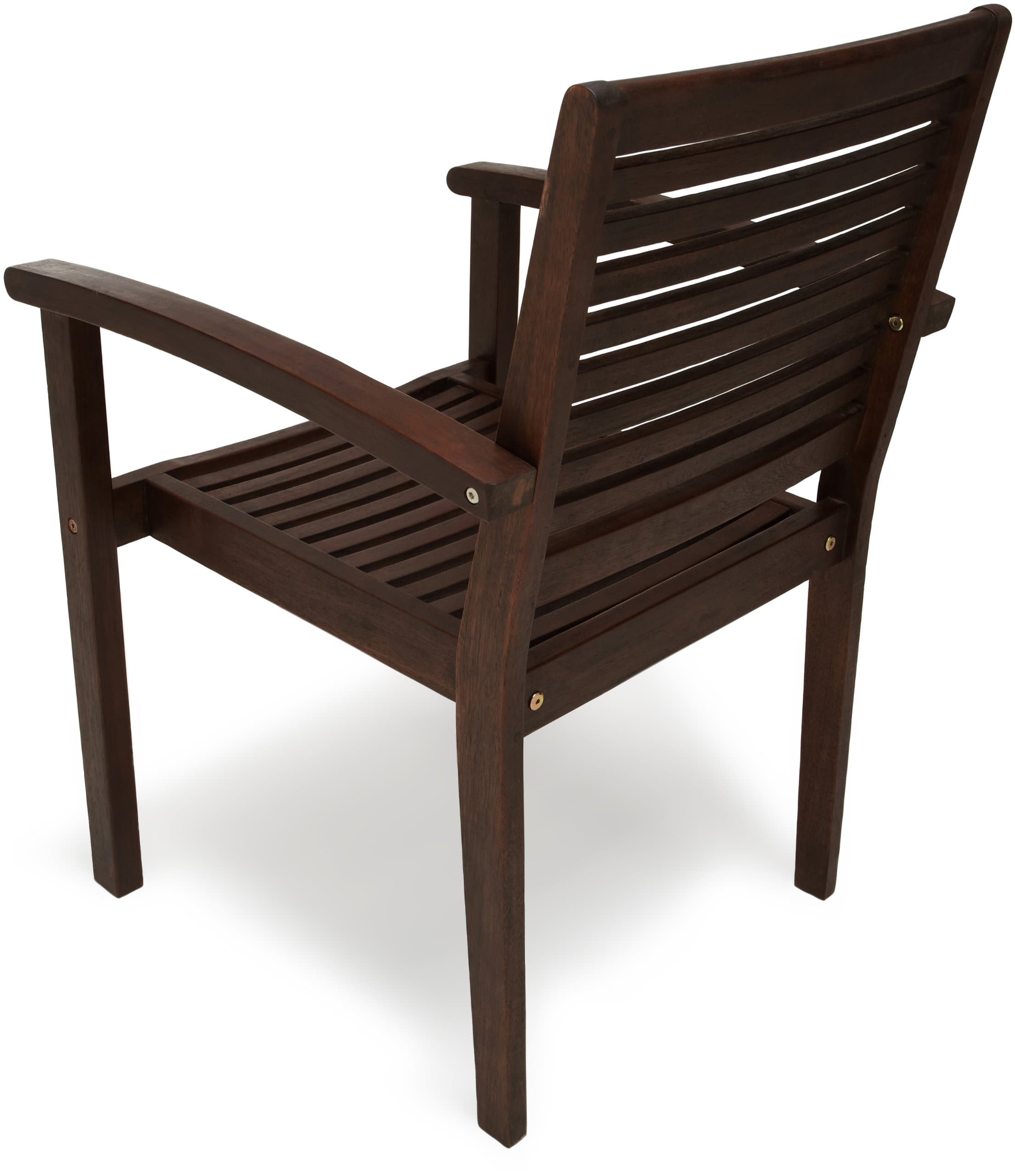Strathwood Blakely Dining Arm Chair, Set of 2 — back of single armchair.