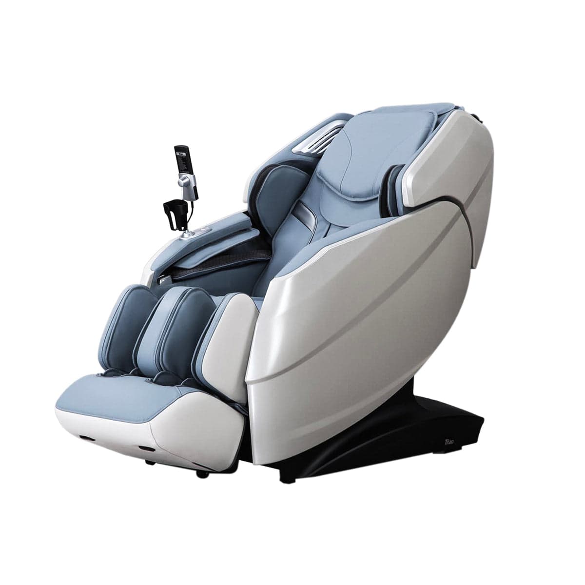 Titan Rejūv 4D — Blue finish, three-quarter view