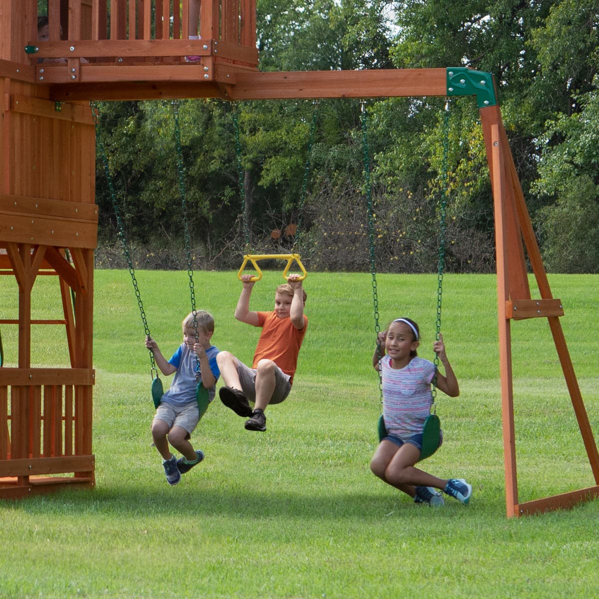Backyard Discovery Skyfort II Cedar Swing Set — product view 7