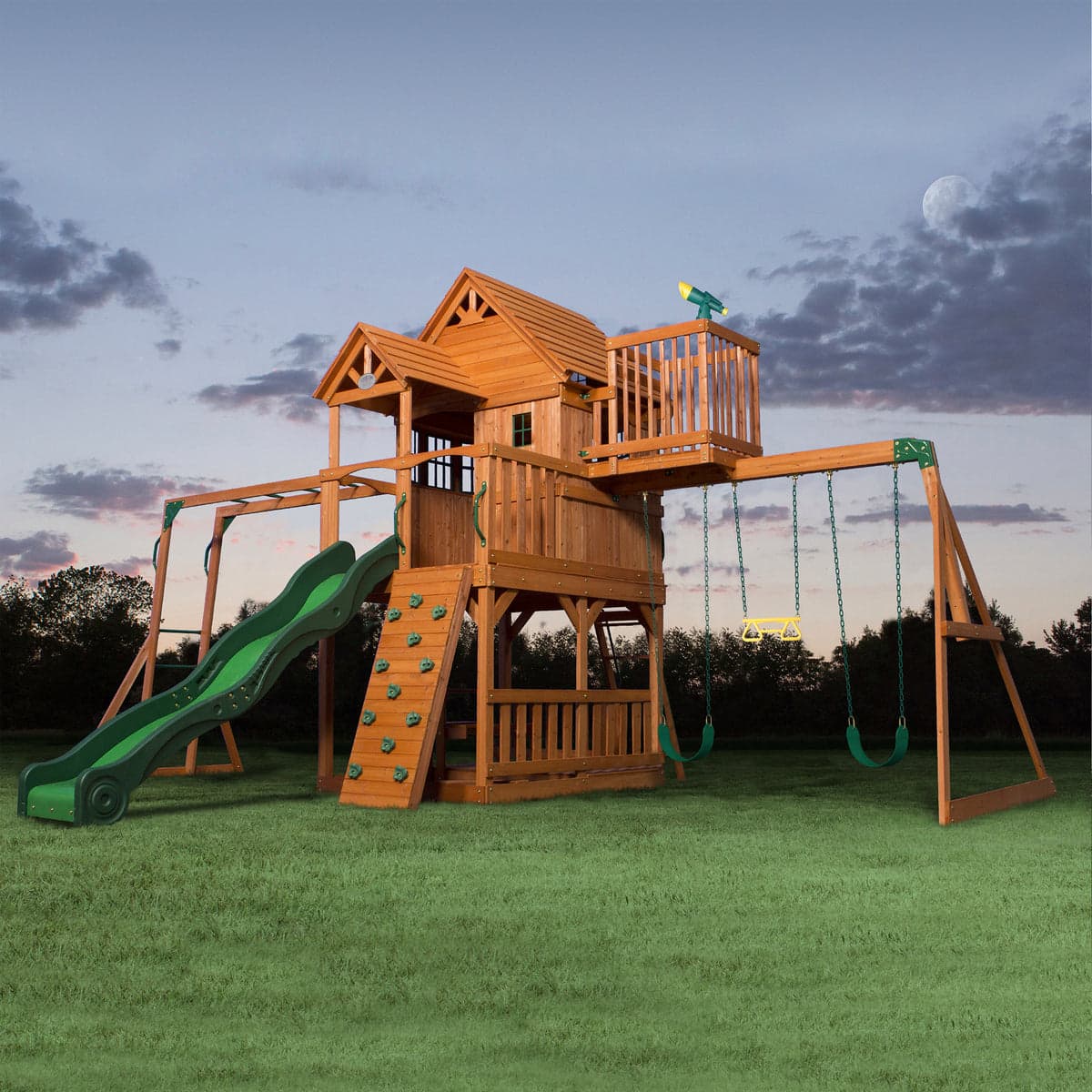 Backyard Discovery Skyfort II Cedar Swing Set — product view 9
