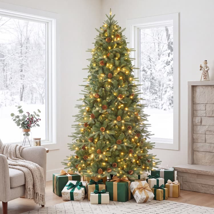 7 ft Pre-lit Pine Cone Christmas Tree — product detail 2