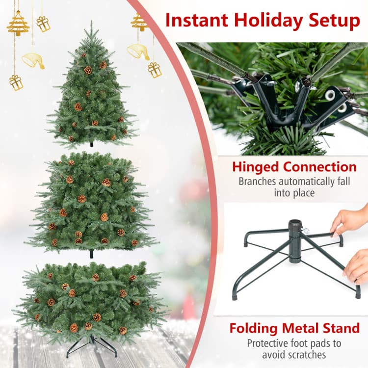 7 ft Pre-lit Pine Cone Christmas Tree — product detail 9