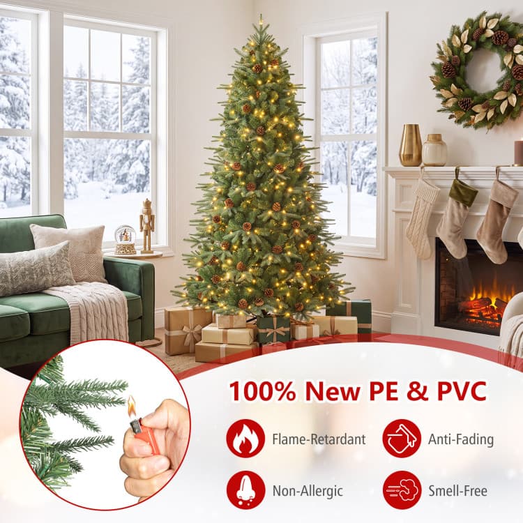 7 ft Pre-lit Pine Cone Christmas Tree — product detail 10
