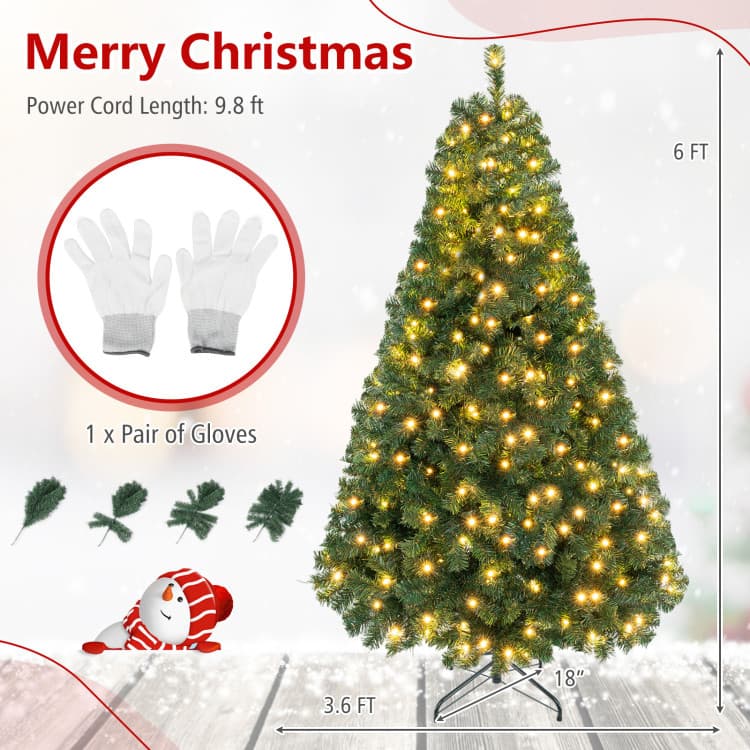 6 ft Spruce Tree with 230 Warm White LEDs — product detail 5
