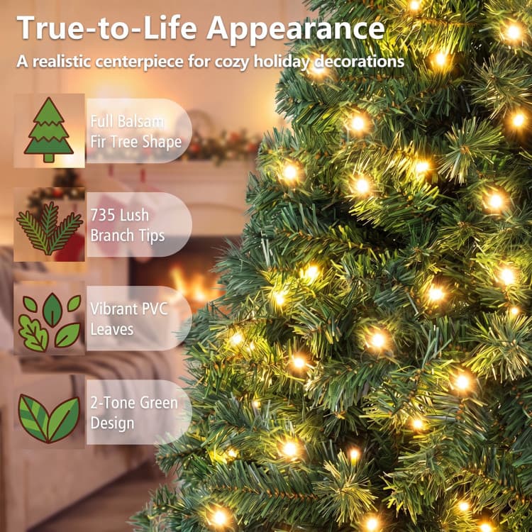 6 ft Spruce Tree with 230 Warm White LEDs — product detail 7
