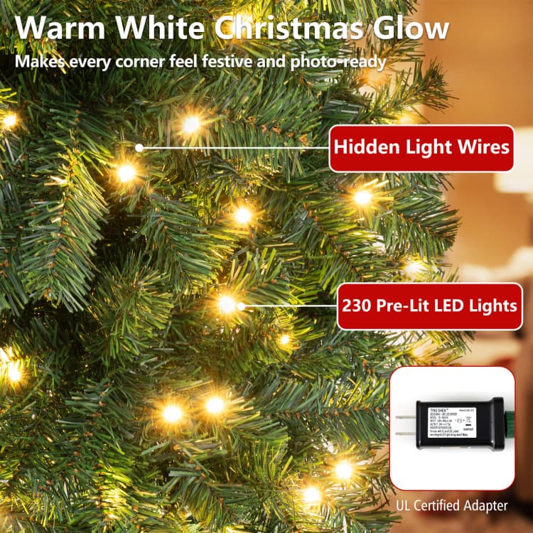 6 ft Spruce Tree with 230 Warm White LEDs — product detail 8