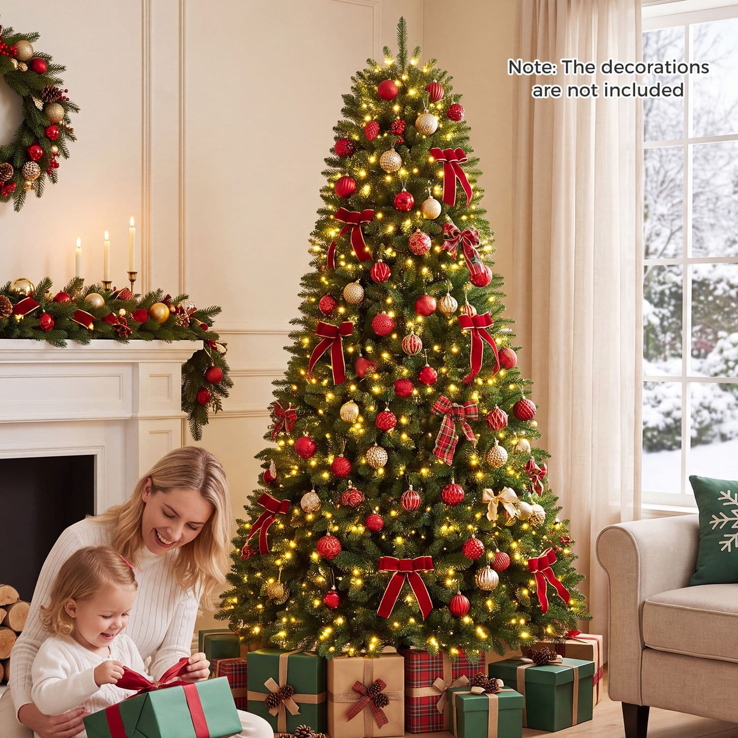 7.5 ft Fir Tree with 700 Warm White LEDs — product detail 6