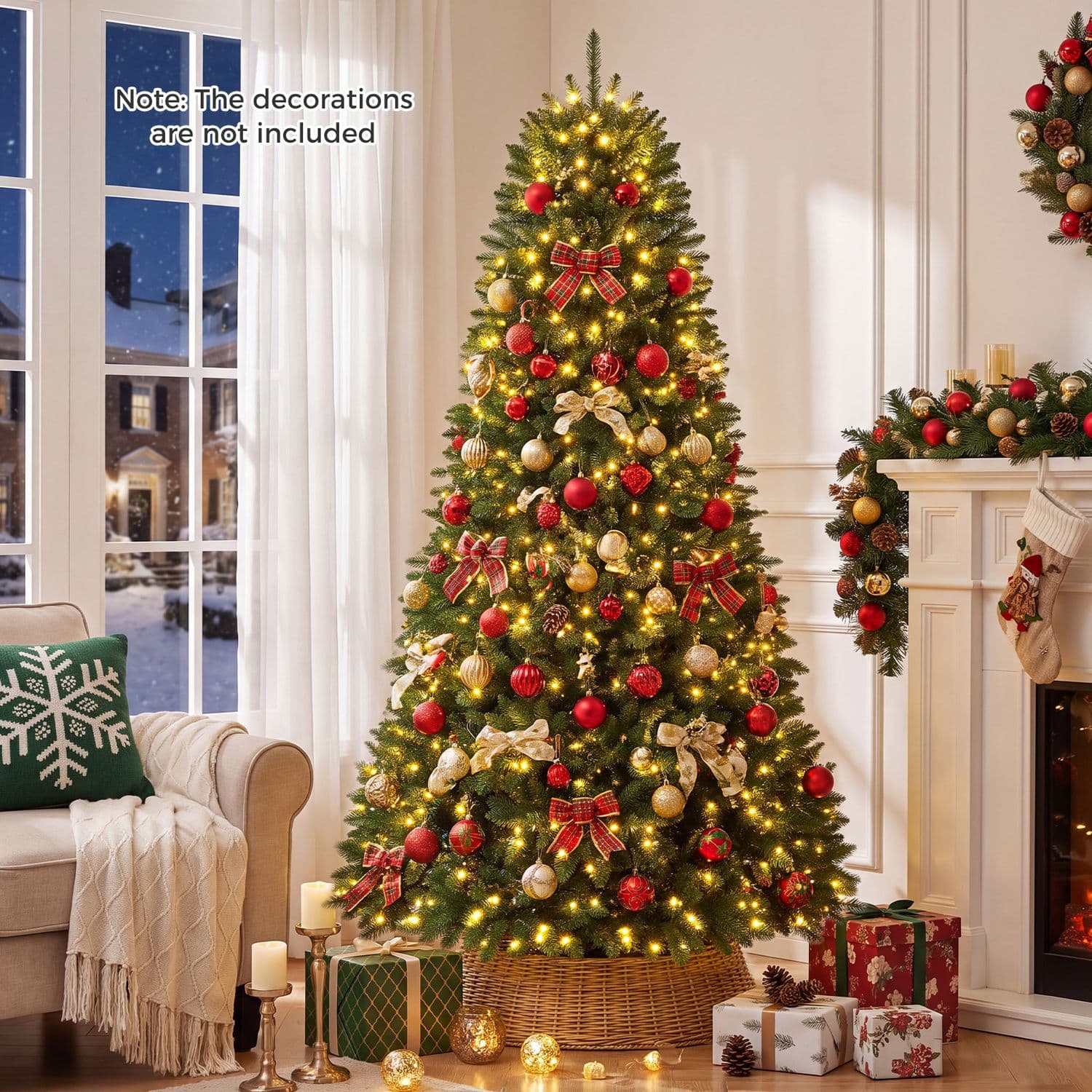 7.5 ft Fir Tree with 700 Warm White LEDs — product detail 8