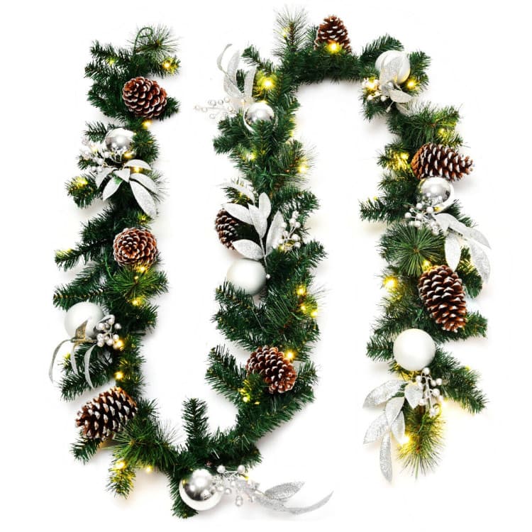 9 ft Silver-accent Garland with 50 LEDs — product detail 3