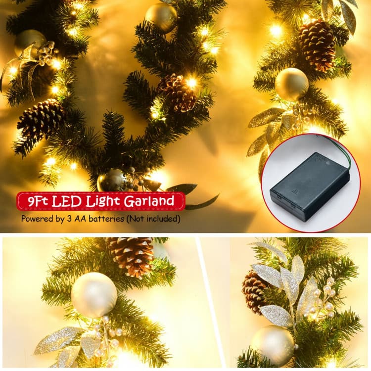 9 ft Silver-accent Garland with 50 LEDs — product detail 6