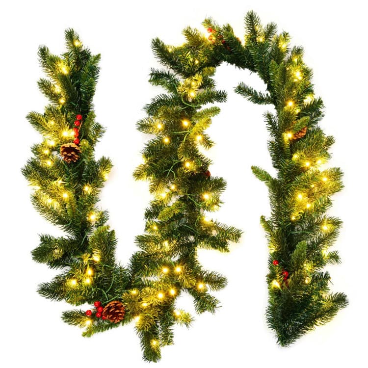 9 ft Berry Garland with 100 LEDs — product detail 3
