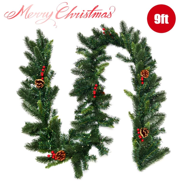 9 ft Berry Garland with 100 LEDs — product detail 4