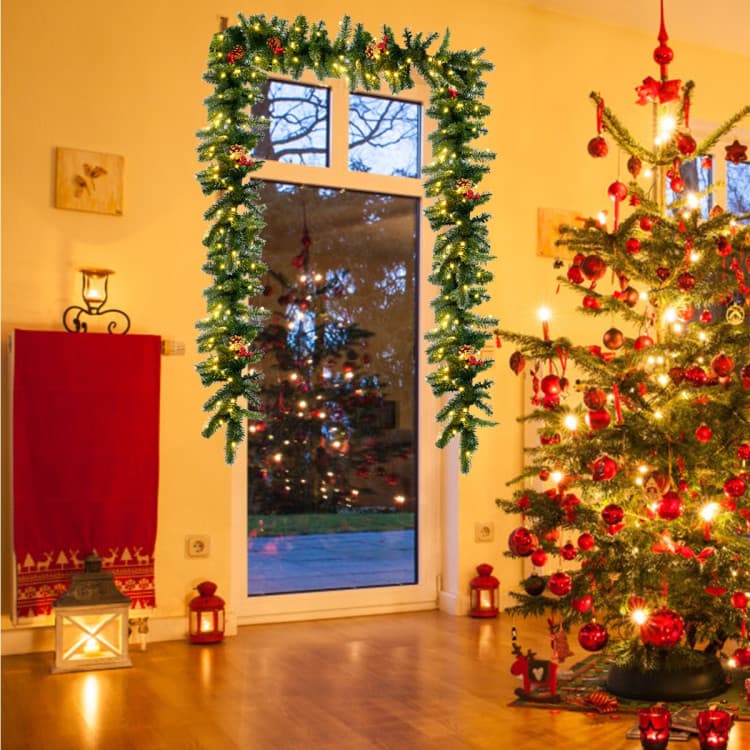 9 ft Berry Garland with 100 LEDs — product detail 7