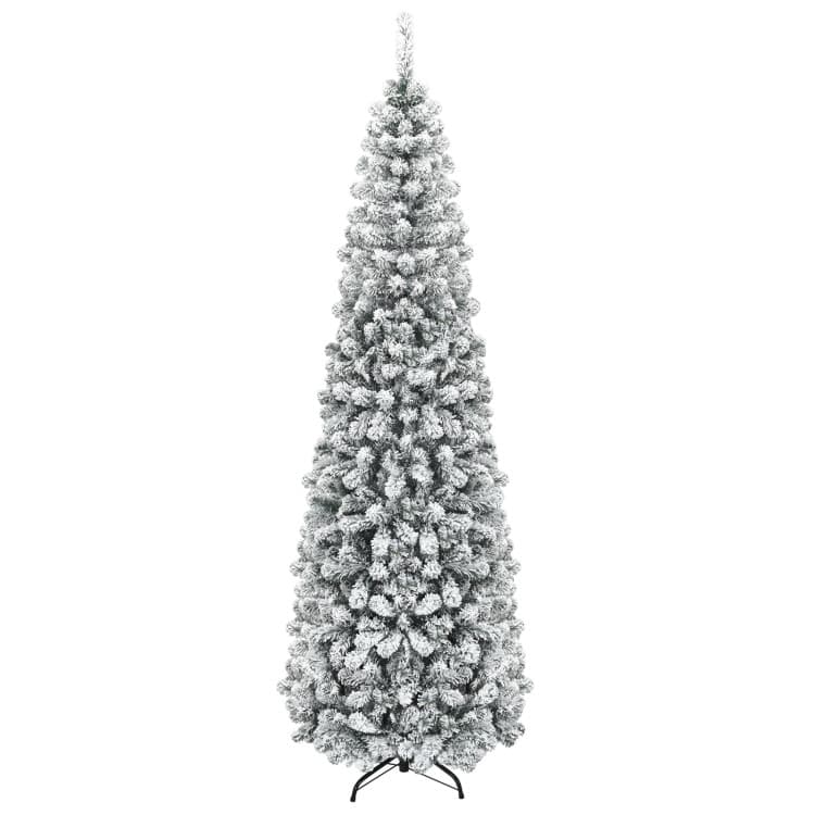 7.5 ft Unlit Snow-flocked Pencil Tree — product detail 3