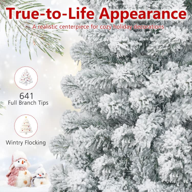 7.5 ft Unlit Snow-flocked Pencil Tree — product detail 7